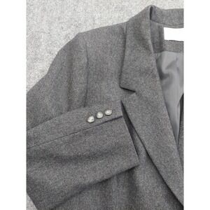 Pendleton Jacket Blazer Womens 16W Gray Virgin Wool 2 Button Vtg Lined READ